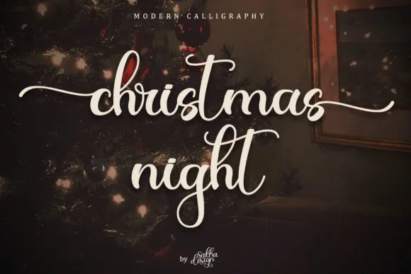 Christmas Night Font Christmas Night Font Poster 1