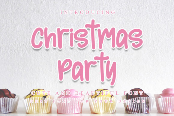 Christmas Party Font Poster 1