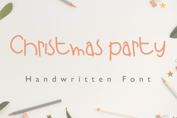 Christmas Party Font Poster 1