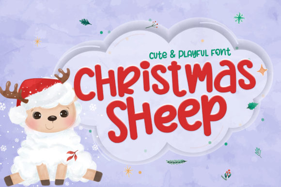 Christmas Sheep Font Poster 1