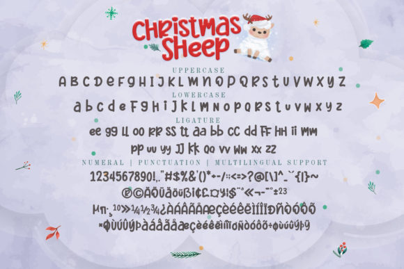 Christmas Sheep Font Poster 8