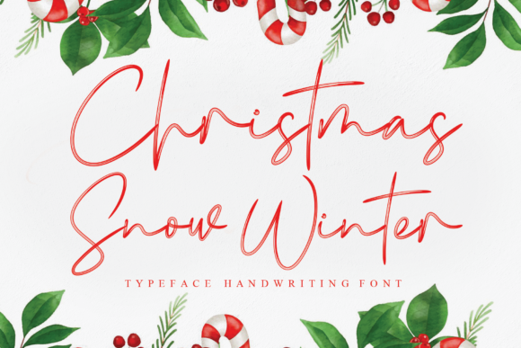 Christmas Snow Winter Font Poster 1