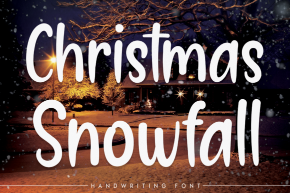 Christmas Snowfall Font Poster 1