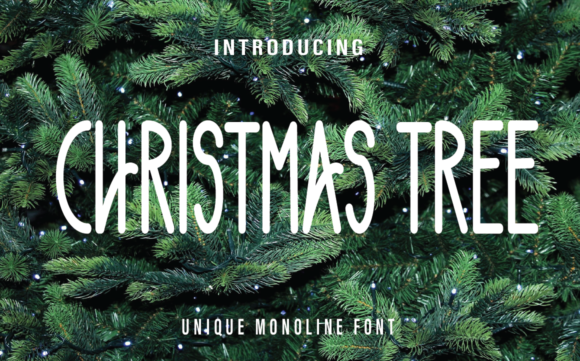 Christmas Tree Font Poster 1