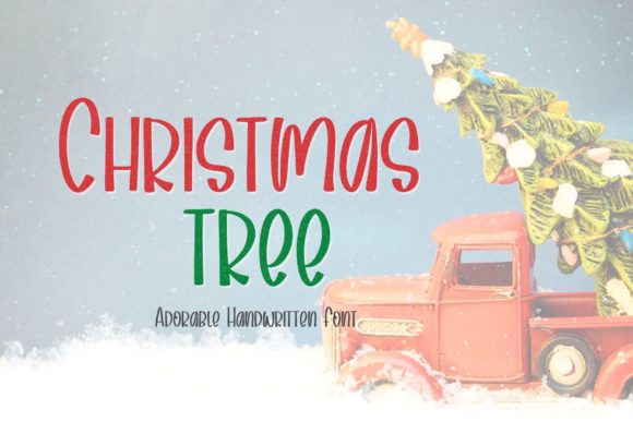 Christmas Tree Font Poster 1