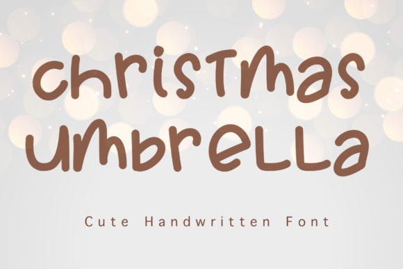 Christmas Umbrella Font Poster 1