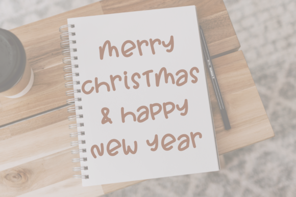 Christmas Umbrella Font Poster 2