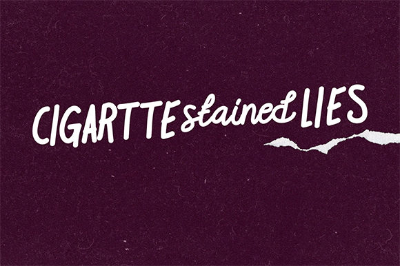Cigarette Stained Lies Font Poster 1
