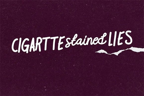 Cigarette Stained Lies Font Cigarette Stained Lies Font Poster 1