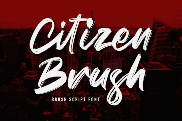 Citizen Brush Font Citizen Brush Font Poster 1