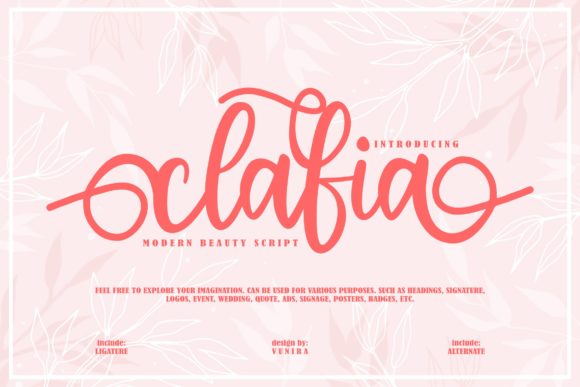 Clafia Font Poster 1