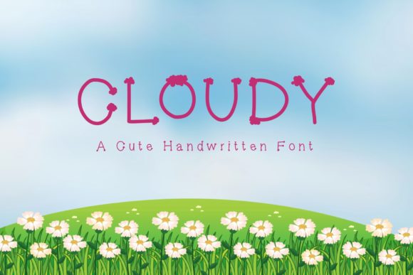 Cloudy Font Poster 1