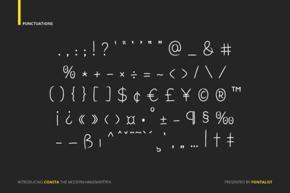 Coasta Font Poster 12