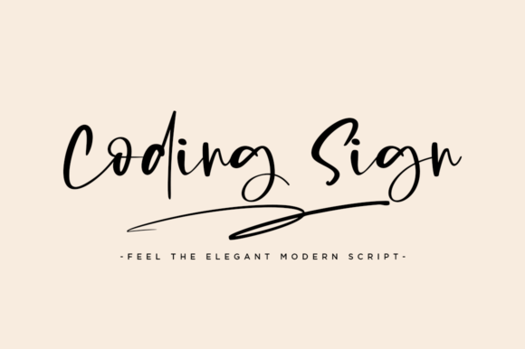 Coding Sign Font