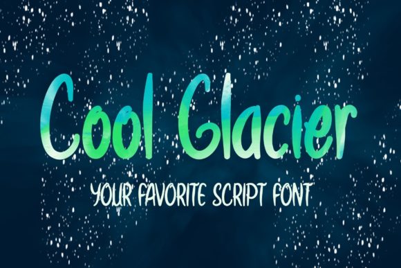 Cool Glacier Font Poster 1