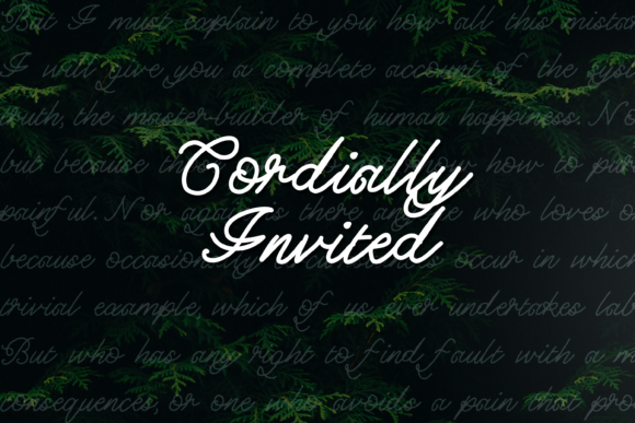 Cordially Invited Font