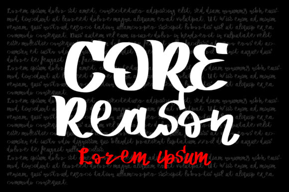 Core Reason Font Poster 1