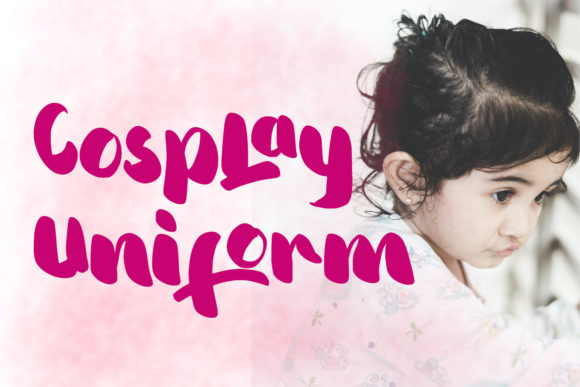 Cosplay Uniform Font Poster 1