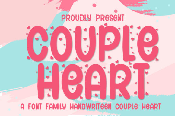 Couple Heart Font Poster 1
