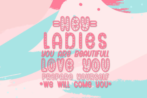 Couple Heart Font Poster 3