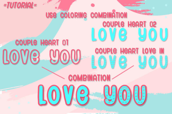 Couple Heart Font Poster 4