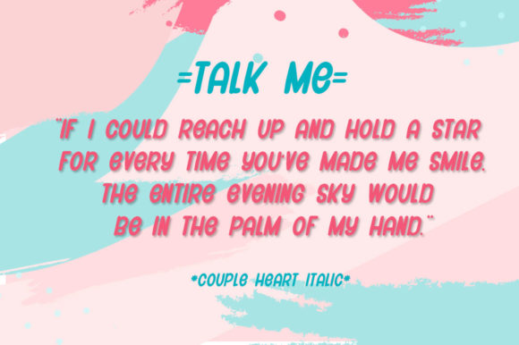 Couple Heart Font Poster 6