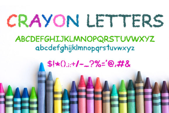 Crayon Letters Font Poster 1