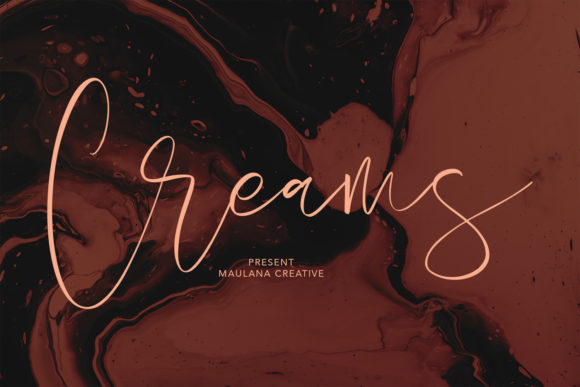 Creams Font Poster 2