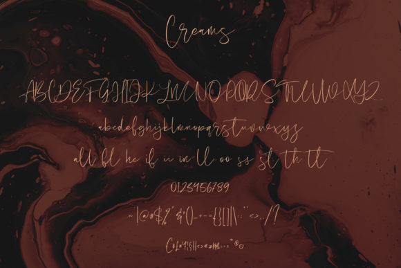 Creams Font Poster 9