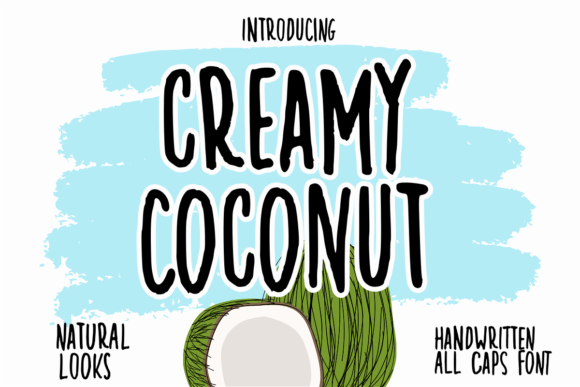 Creamy Coconut Font Poster 1