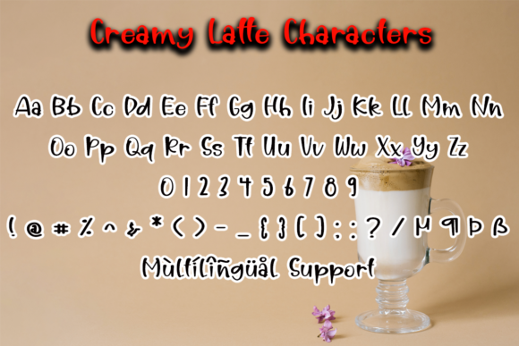 Creamy Latte Font Poster 5