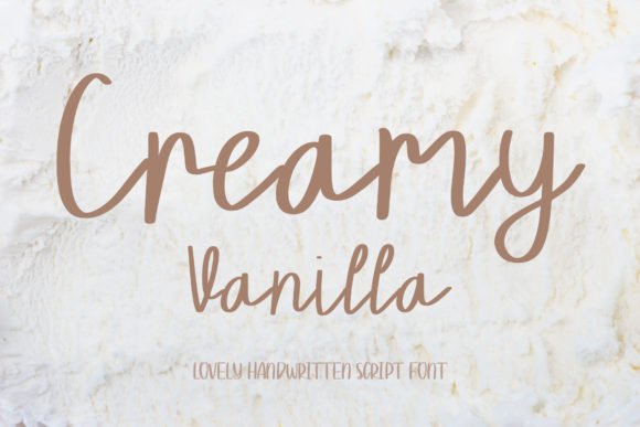 Creamy Vanilla Font Poster 1