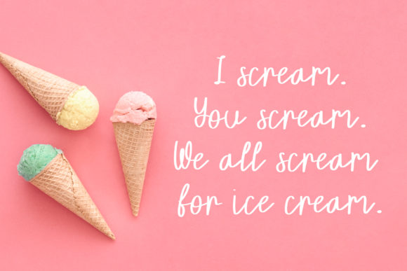 Creamy Vanilla Font Poster 5