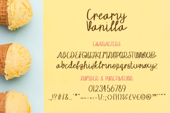 Creamy Vanilla Font Poster 6