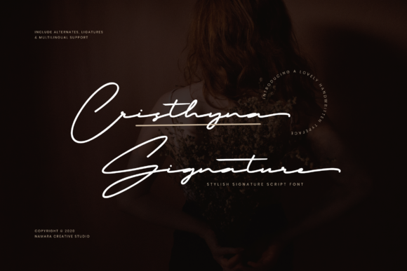 Cristhyna Signature Font Poster 5