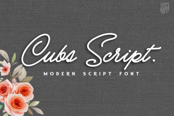 Cubs Script Font Poster 1