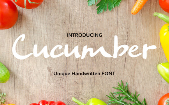 Cucumber Font Poster 1