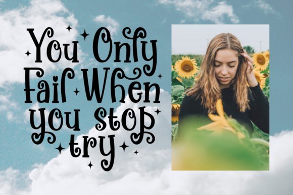 Curly Funky Font Poster 2