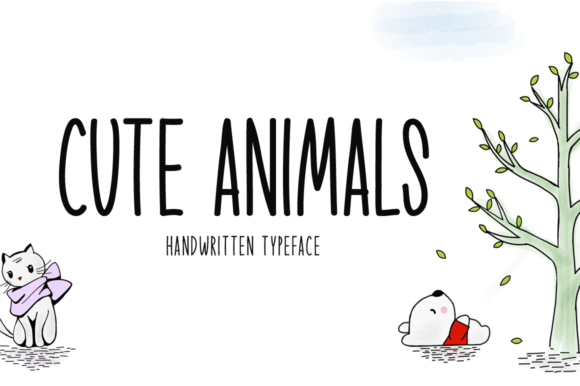 Cute Animals Font Poster 1