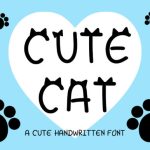 Cute Cat Font Poster 1