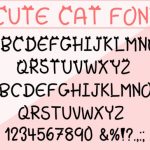 Cute Cat Font Poster 7