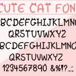 Cute Cat Font Poster 7
