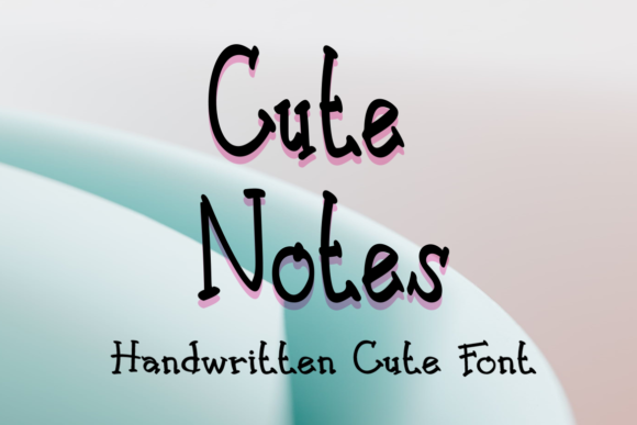 Cute Notes Font Poster 1