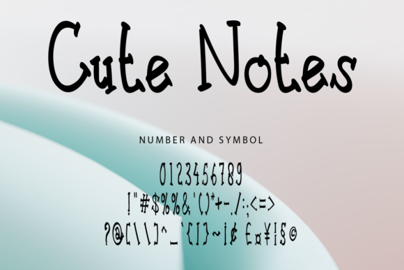 Cute Notes Font Poster 6