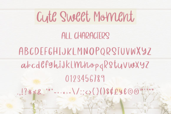 Cute Sweet Moment Font Poster 3