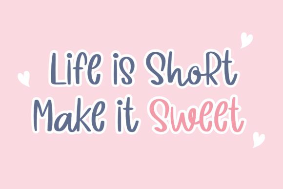 Cute Sweet Moment Font Poster 5