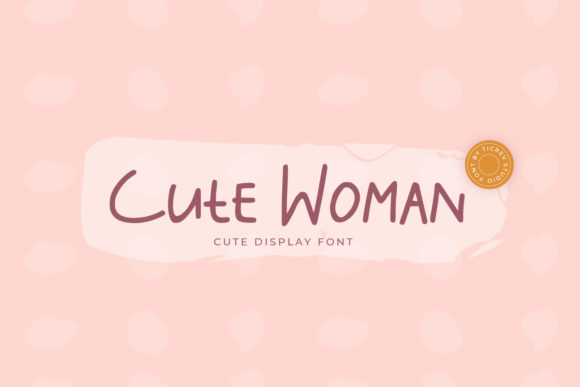 Cute Woman Font Poster 1