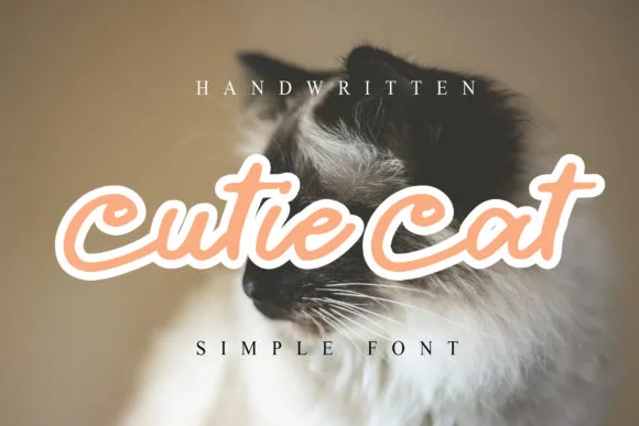 Cutie Cat Font Cutie Cat Font Poster 1