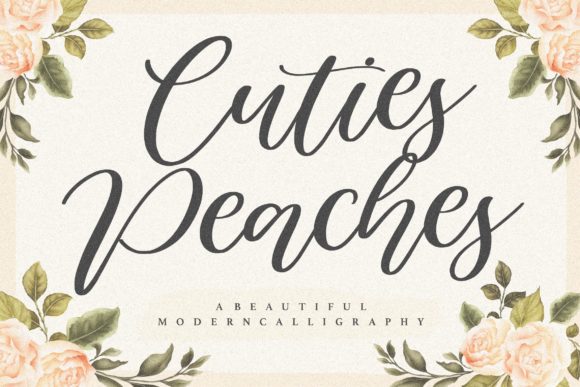 Cuties Peaches Font Poster 1