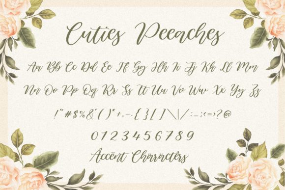 Cuties Peaches Font Poster 6